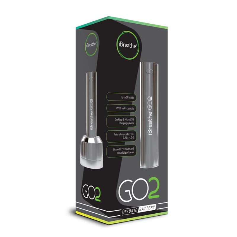 GO2 Hybrid E Cigarette Battery 24.99 Free UK Delivery iBreathe